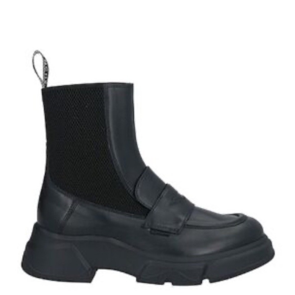 New VOILE BLANCHE Tanky Moc Chelsea Black Boots Size 37 EU 6 US